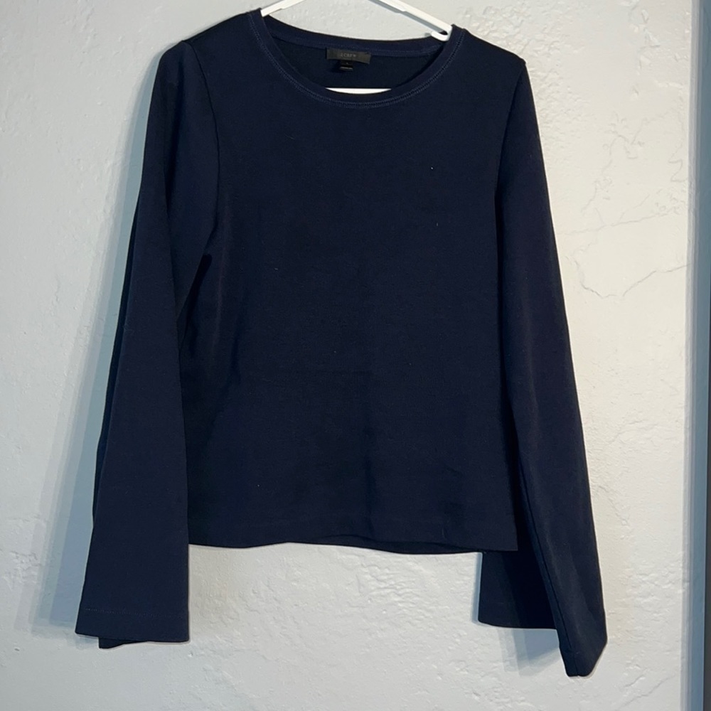 J Crew Bell Sleeved Crew Neck -> J Crew Bell Sleeved Crew Neck